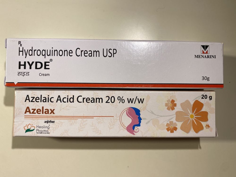 Hydroquinone si Acid azelaic