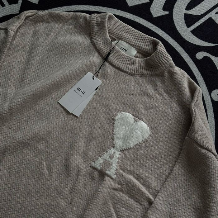 Ami Allexandre Matteusi Pulover Sweater Knit Bej