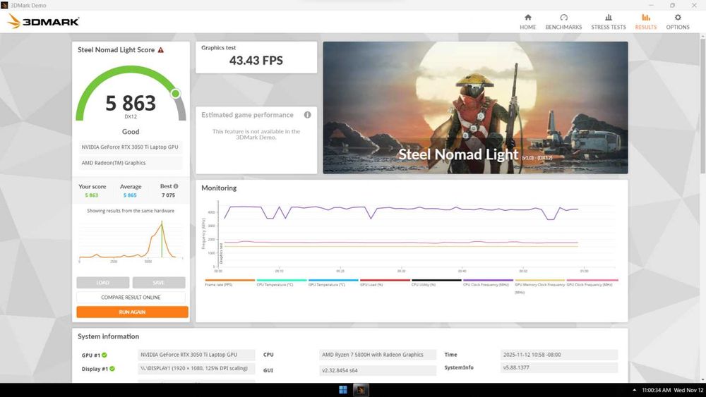 Lenovo Ideapad 3 15ach6 Ryzen 7 5800H RTX 3050ti