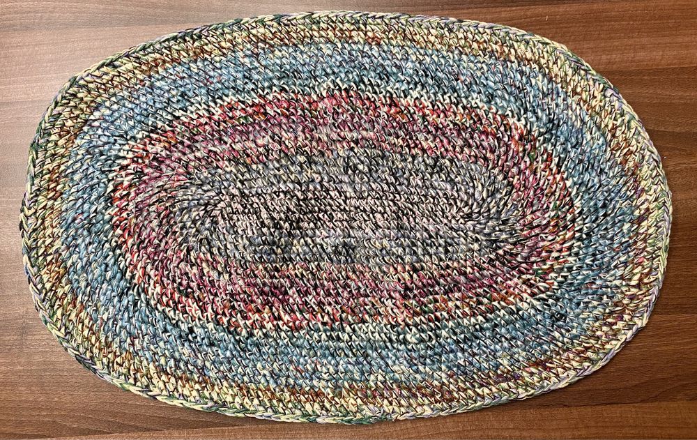 Covor de baie lucrat manual 75*47cm (nou)