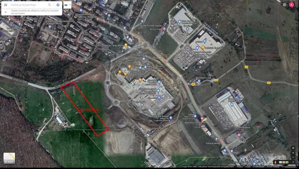 Teren intravilan în Târgu-Mureș 11.277 mp pentru dezvoltatori