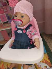 Кукла Baby born със столче за хранене
