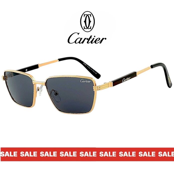 Cartier ARC – ретро мъжки слънчеви очила 2026 с извита форма и UV400