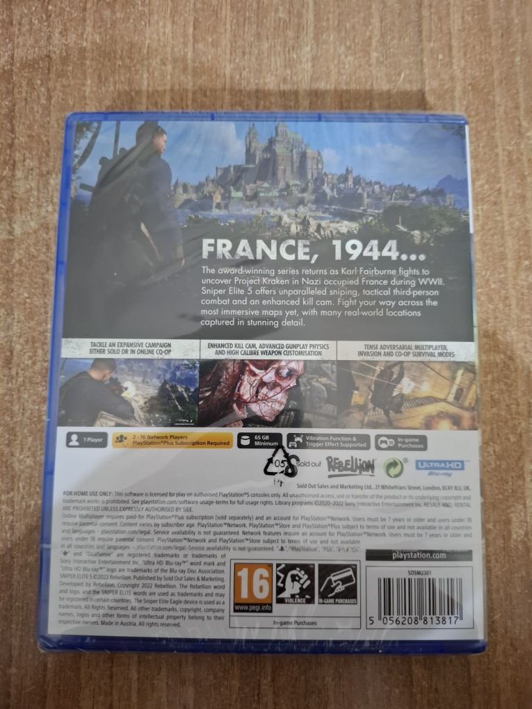 Sniper Elite Ps5 sigilat