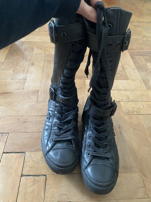 Converse piele naturala