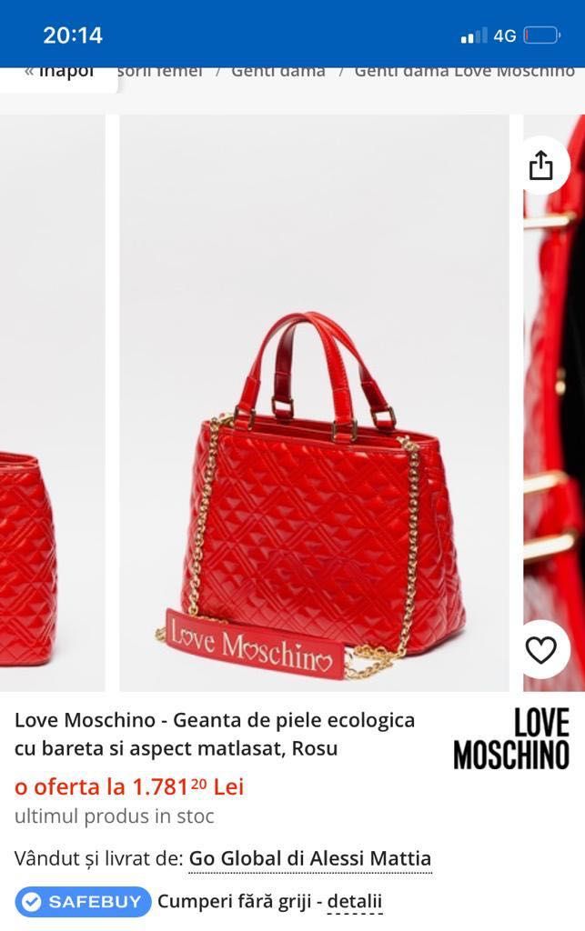 Geanta din piele LOVE Moschino