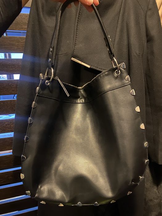 Дамска чанта голяма еко кожа черна