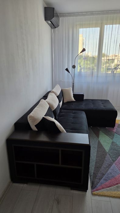 Vand coltar extensibil negru catifea