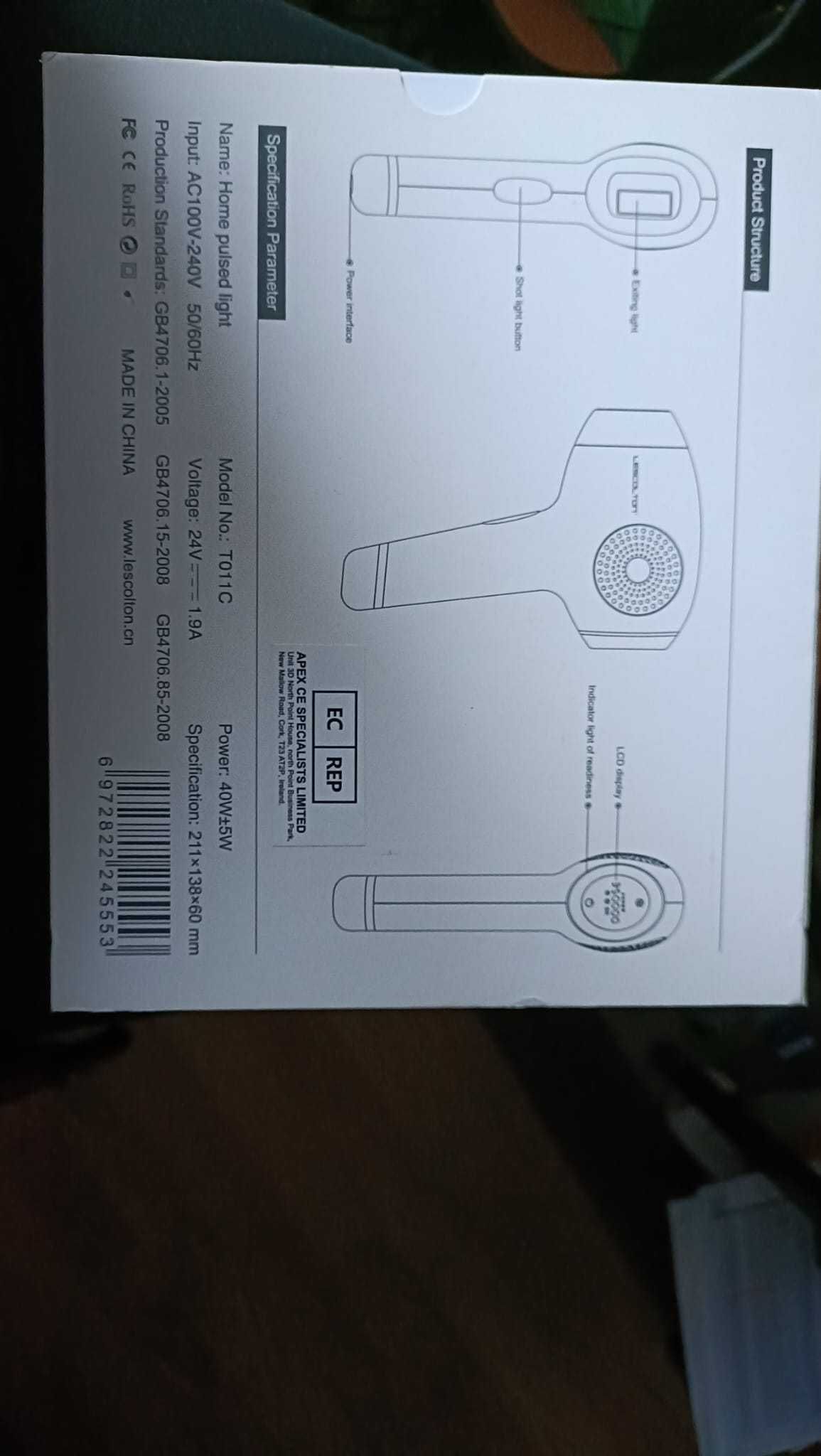 Epilator profesional Lescolton 350 000 impusuri