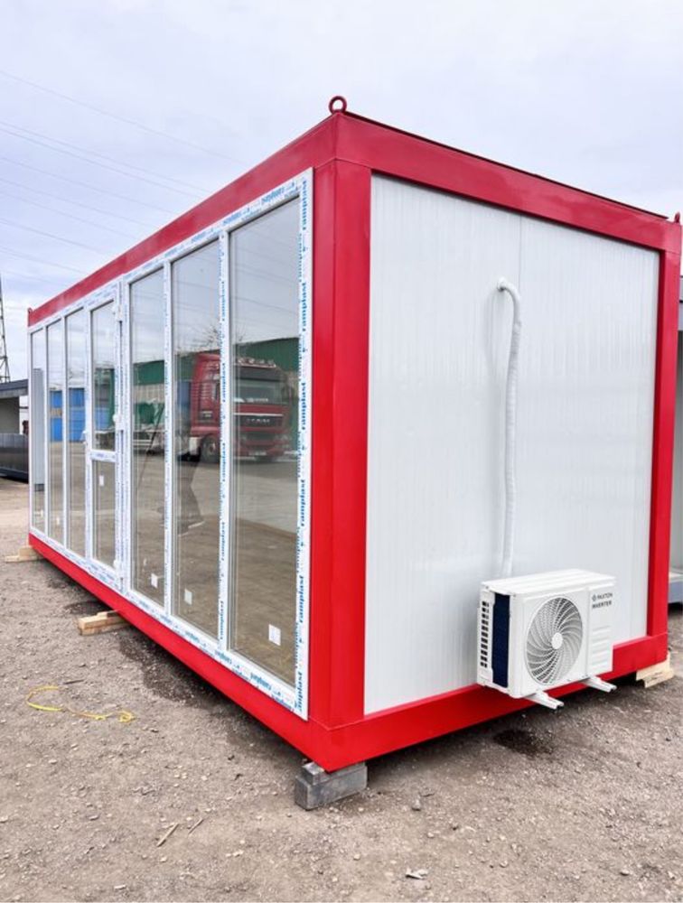 Producator containere de locuit gri antracit cu lemn birou vestiar