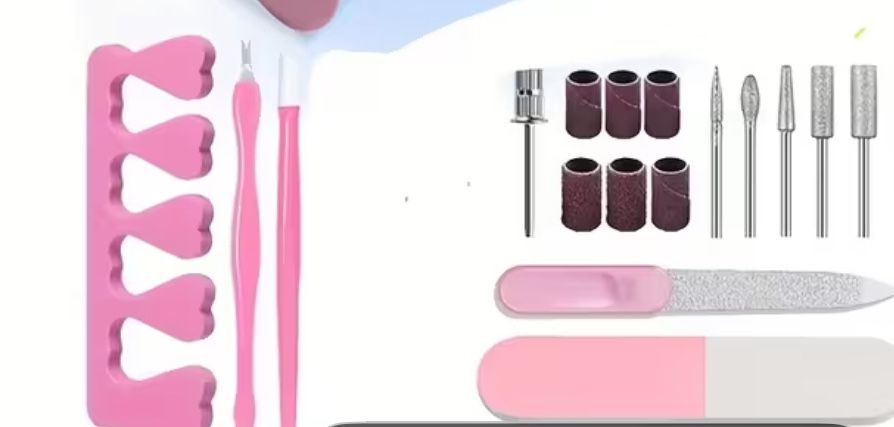 Електрическа пила за нокти с накрайници, пила и други помагателни