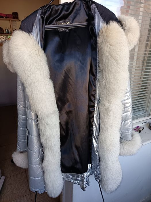 Парка с естествен косъм от лисица