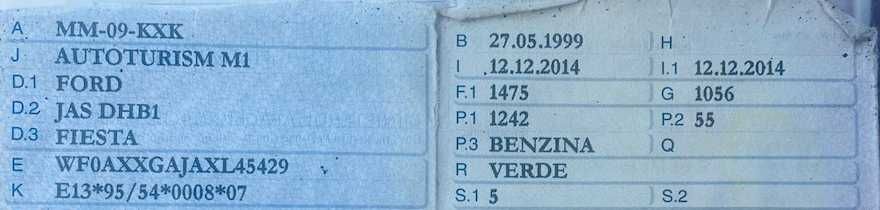 Ford Fiesta 1999, benzină – neutilizată de 1 an