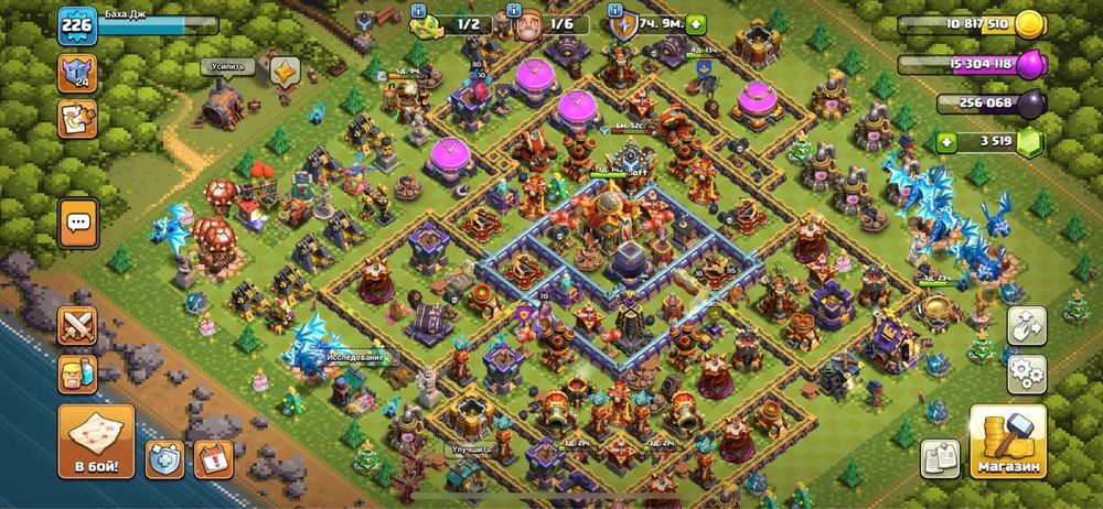 Продается аккаунт в clash of clans