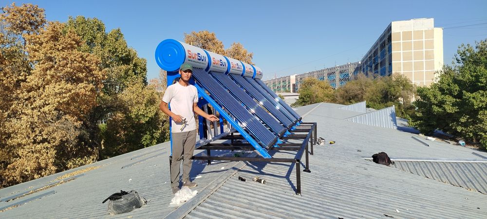 Солнечный ваданагриател установка QUYOSH SUV ISITKICHLARI O'RNATISH