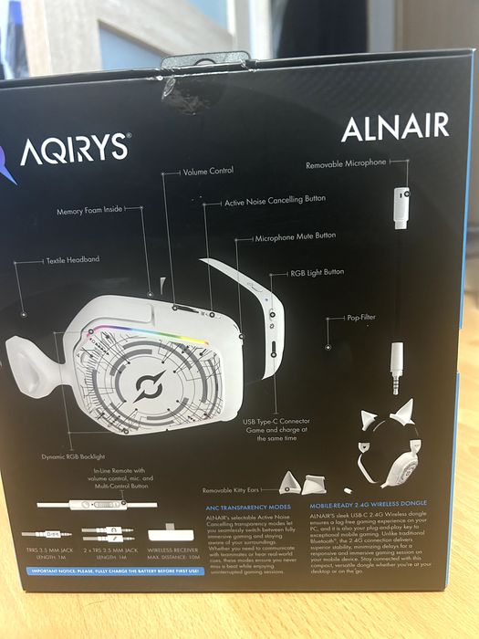 Căști gaming wireless Aqirys
