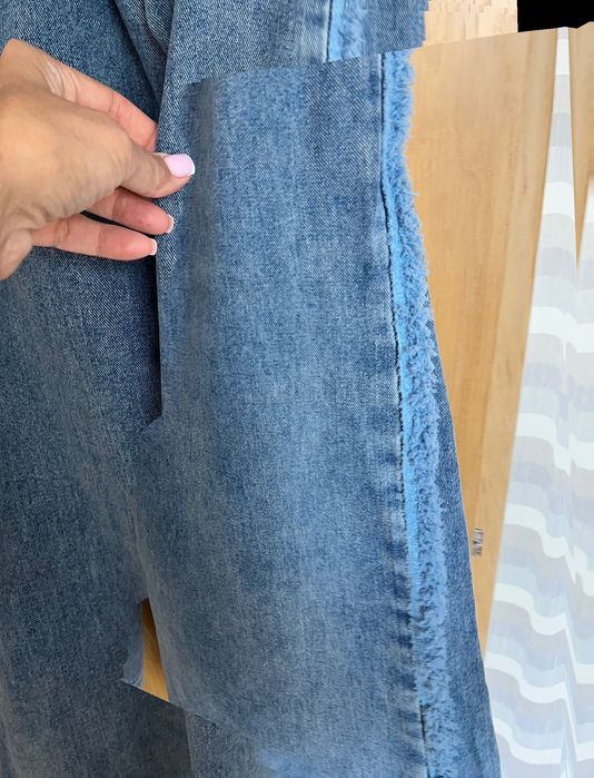 Дънков костюм сако и панталон, River Island. Размер L