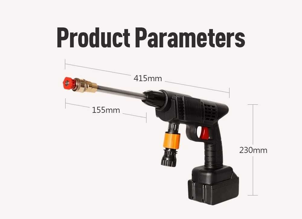 Топ цена! Нова безжична водоструйка 300W 40 BAR, Двойно голяма батерия