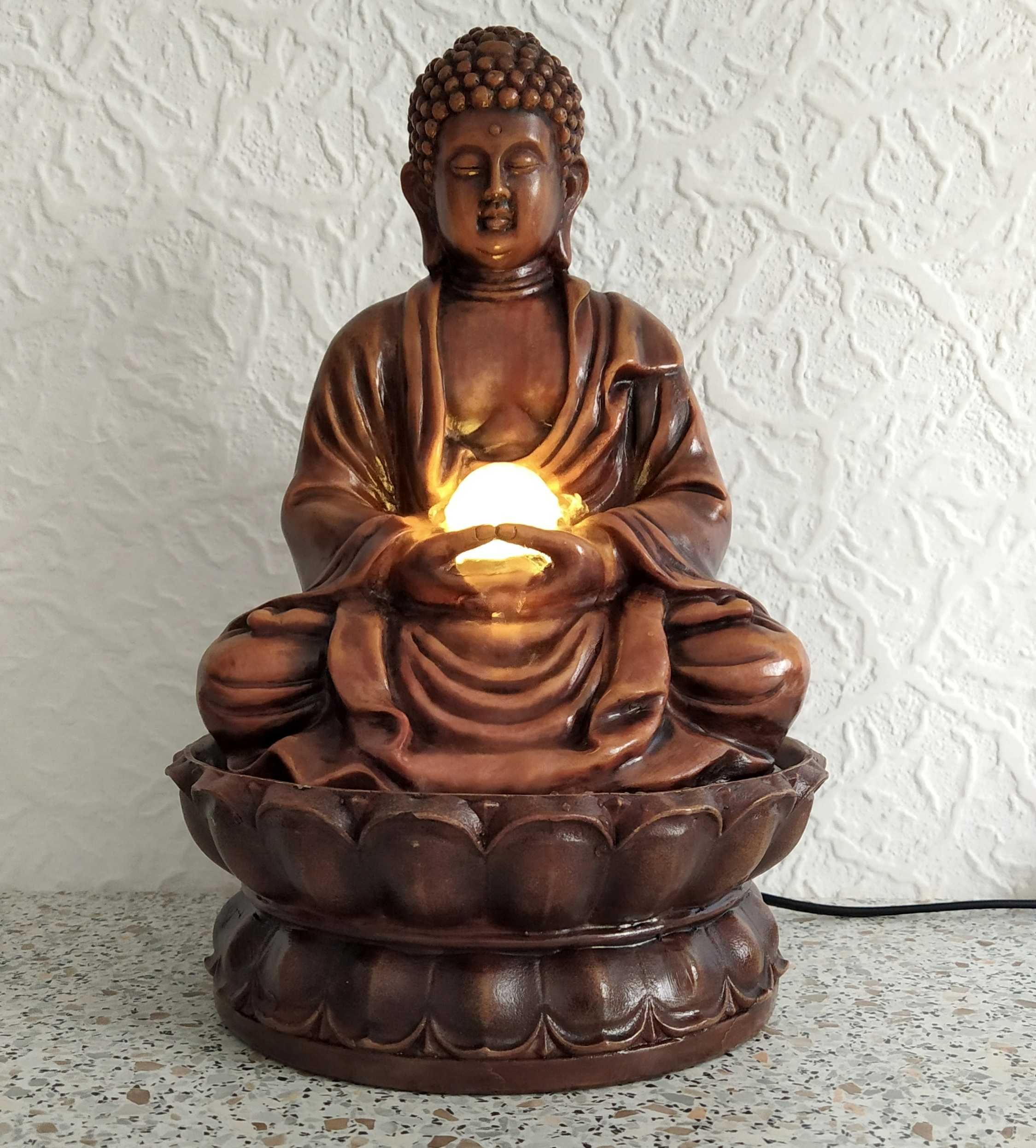 Fantană arteziană LED-polirășină -Buddha înălțime 30 cm.+Tablou Buddha