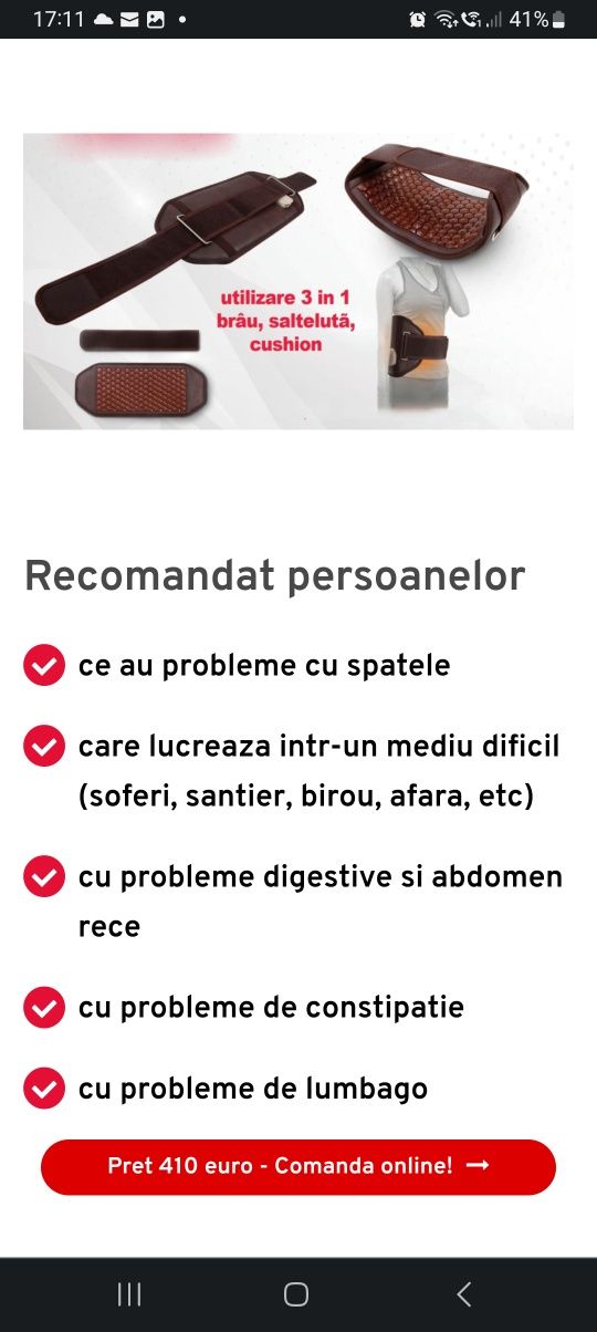 Magic belt saltea medicala ceragem cu  infraroșu