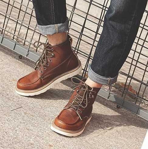 Ghete lace up 43 casual moc toe Dickies NOI piele naturala moale