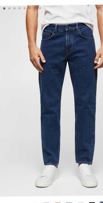 Blugi Ben tapered cropped  albastru inchis barbati 40 noi cu eticheta