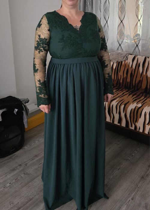 Rochie eleganta verde marimea XL