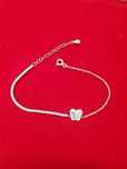 AG40,bratara argint 925,noua/marcata, fluture,zirconii albe, reglabila