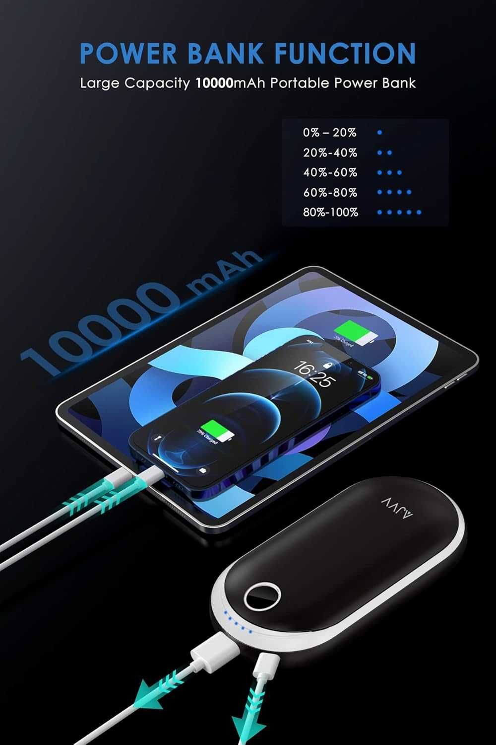 Външна батерия - нагревател за ръце 10000 mAh