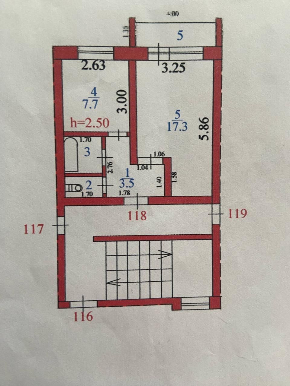 В продаже квартира в свободной планировке