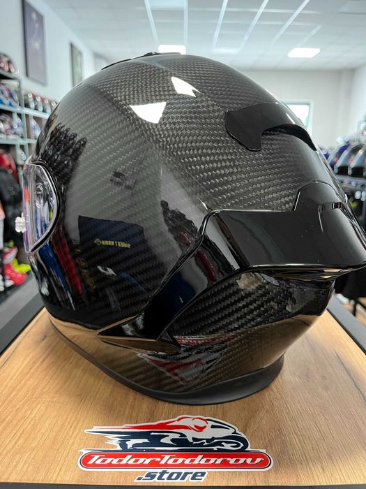 Мото Каска SCORPION EXO-R1 EVO CARBON AIR MG Gloss Black L 59-60см,