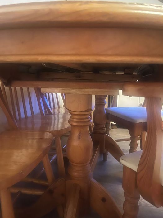 Masa extensibila lemn masiv 6 persoane 160/100