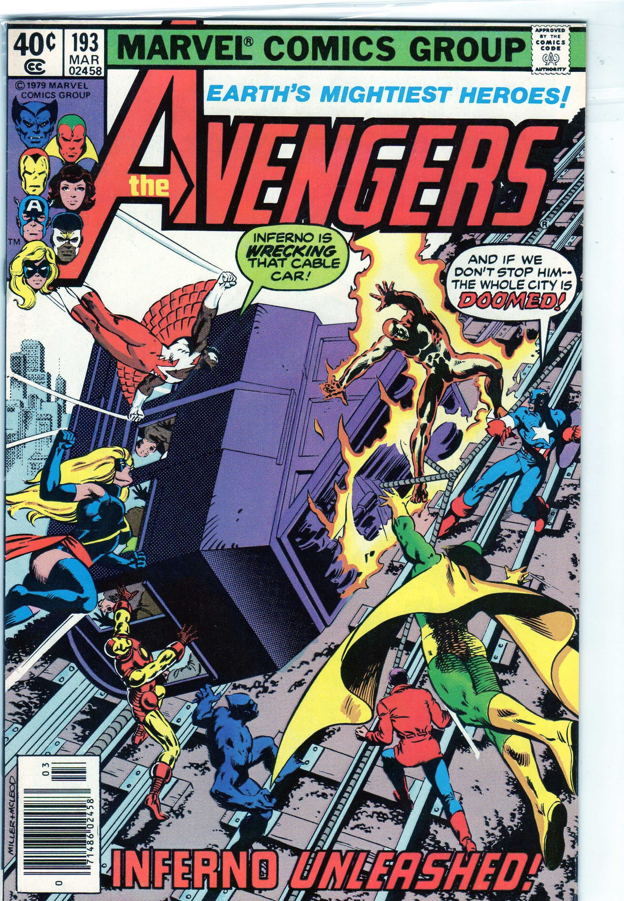 The Avengers #193 Marvel 1980 benzi desenate