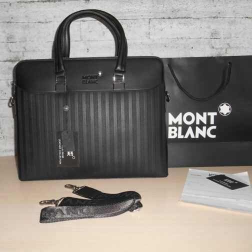 Geantă pentru bărbați servietă Mont Blanc, piele 0216