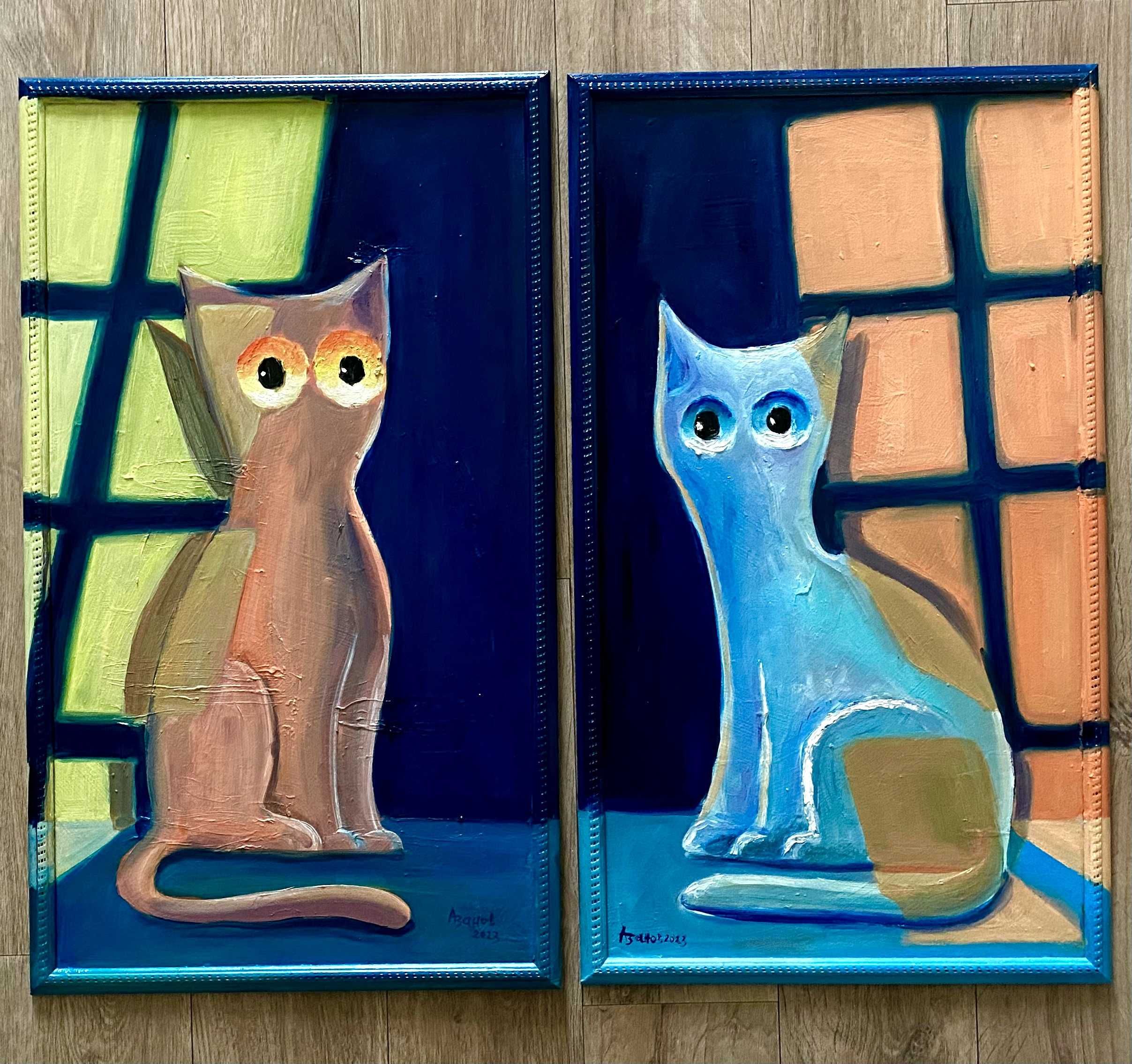Картины маслом "Коты и кошки"