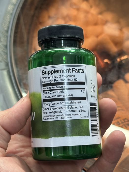 Swanson Cat's Claw 500 mg 100 капсул