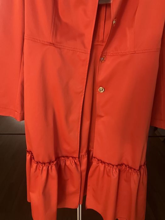 Trench Nissa, rosu, toamna-iarna