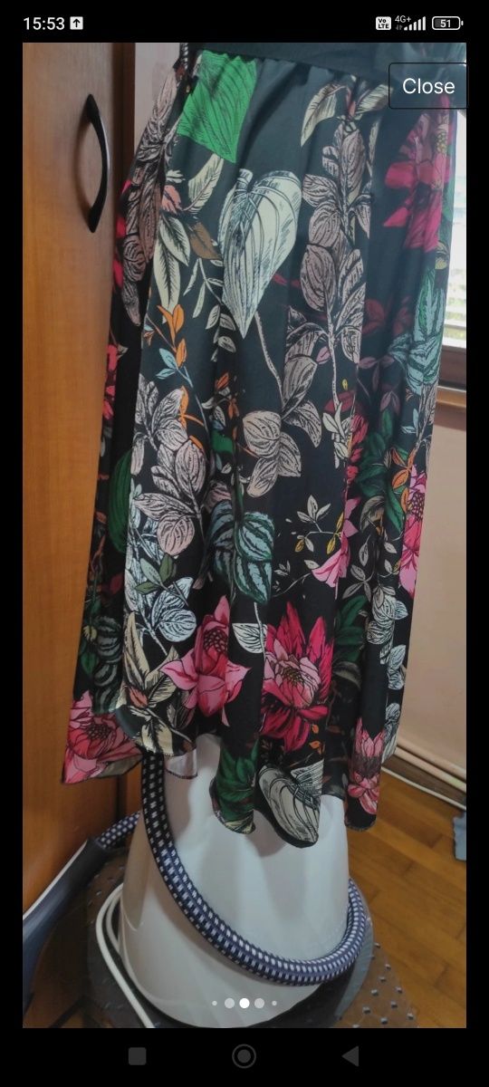 Rochie casual-eleganta o inflorata M