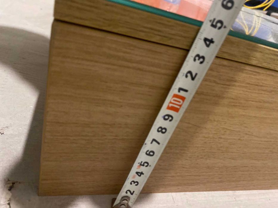 Горен шкаф за баня с огледало и LED