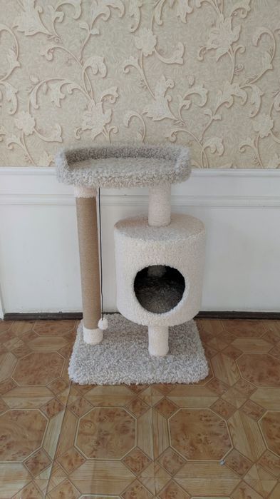 Домик для кошки. Когтеточка кошек. Зоодомики