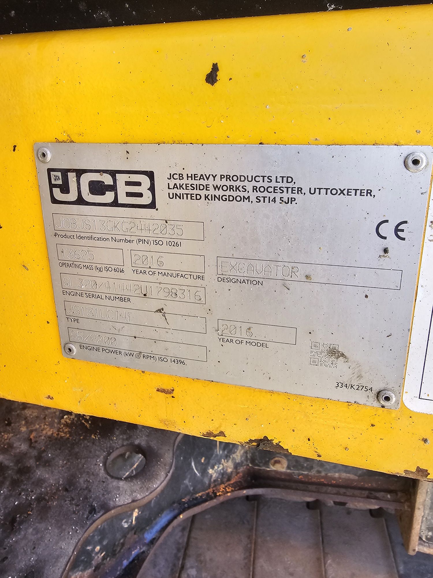 Excavator pe senile 14tone JCB js 130 js131 an 2016