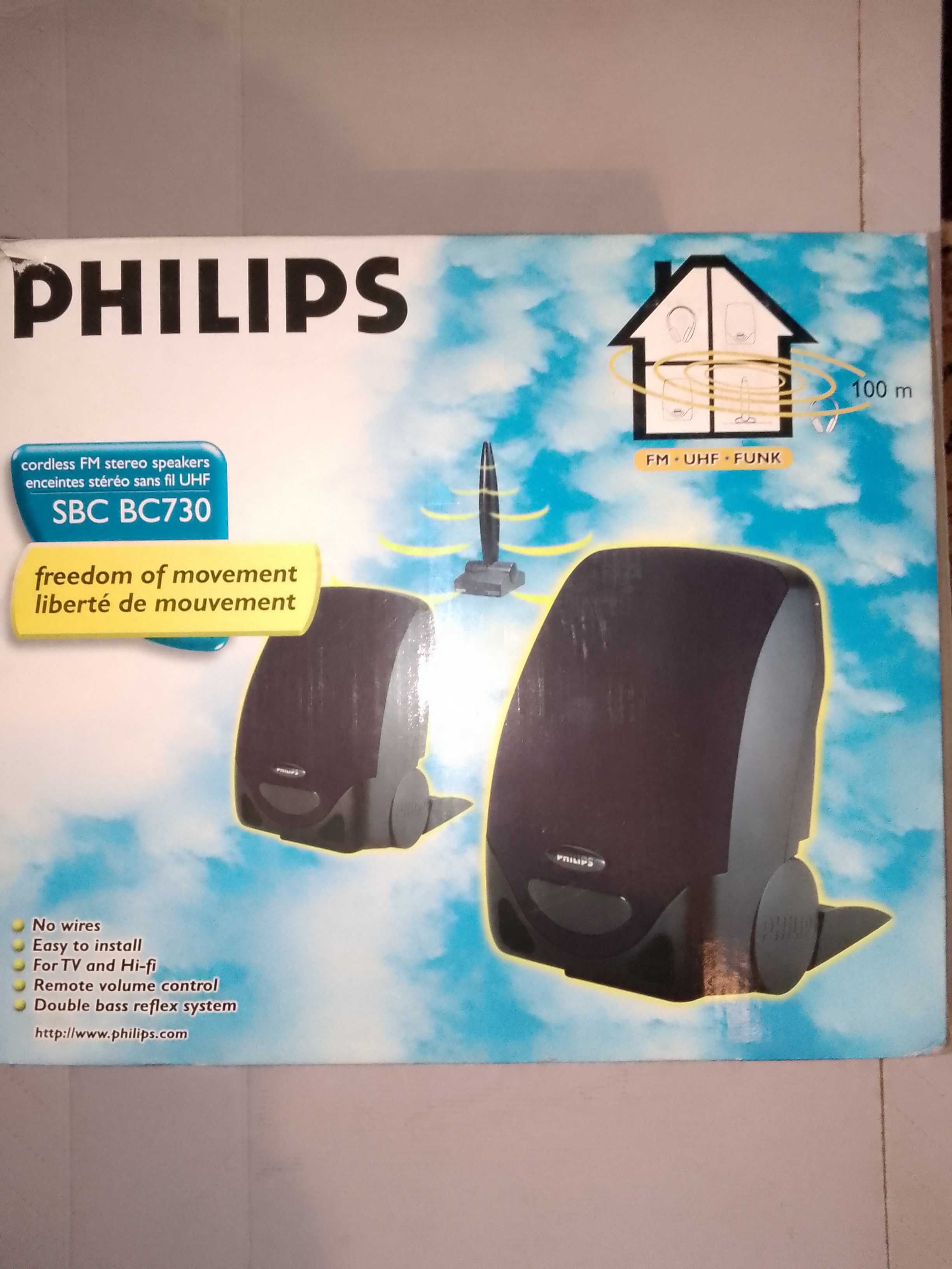 Безжични FM стерео високоговорители PHILIPS