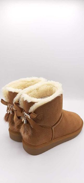 Ghete tip UGG fluffy - piele naturala - 35-40