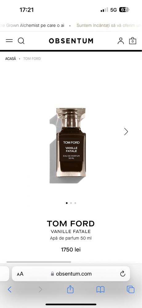 Parfum Tom Ford Vanille Fatale 50ml