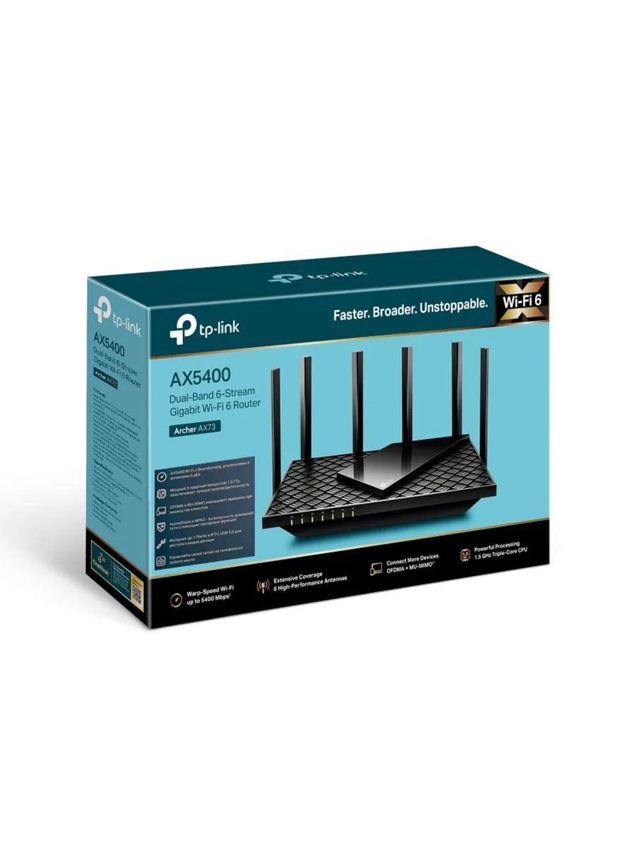 # TPlink Archer AX73 AX5400 WiFi 6 Router MU-MIMO Гигабитный роутер