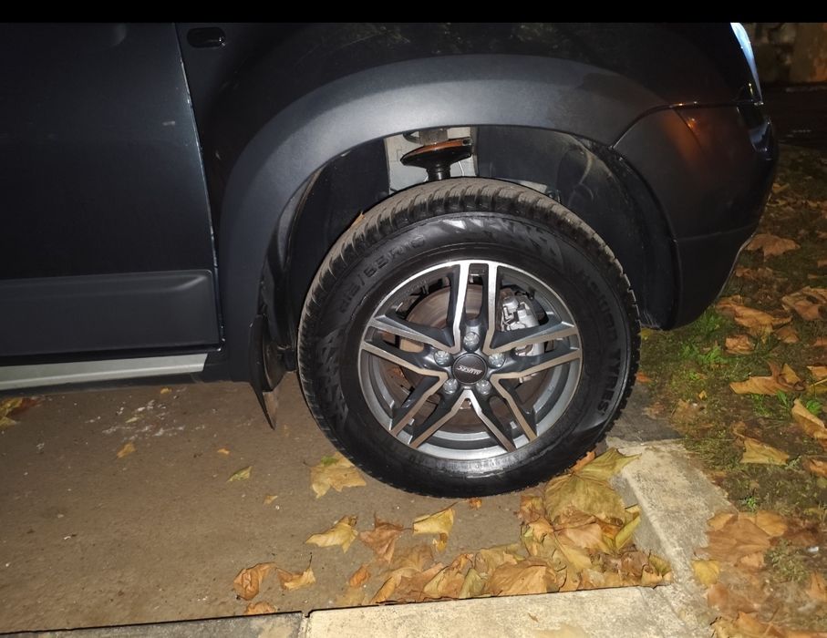 Roti jante Duster r16 Alutec + anvelope iarna 215 65 r16 nexen 5×114,3