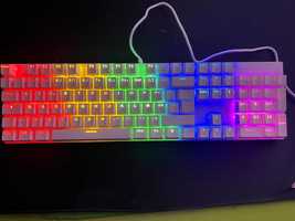 Tastatura mecanica pentru gamer, RGB, Alb MARS GAMING MK422