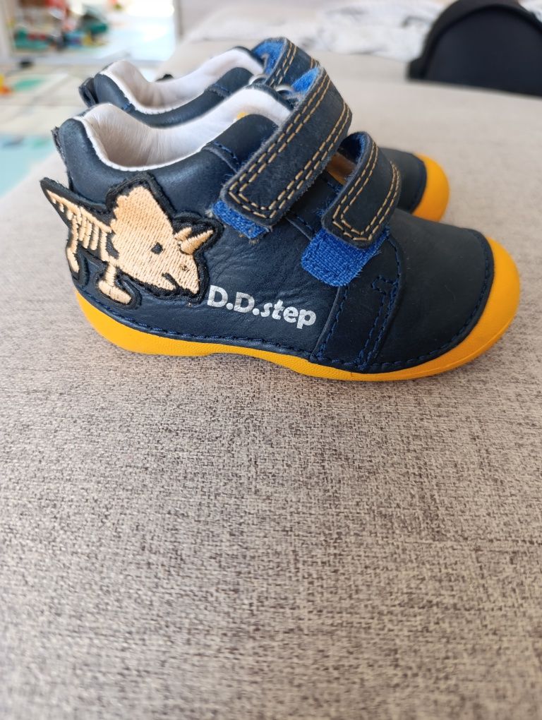 Pantofi  DD Step sport din piele  pentru baieti, 20, Albastru
