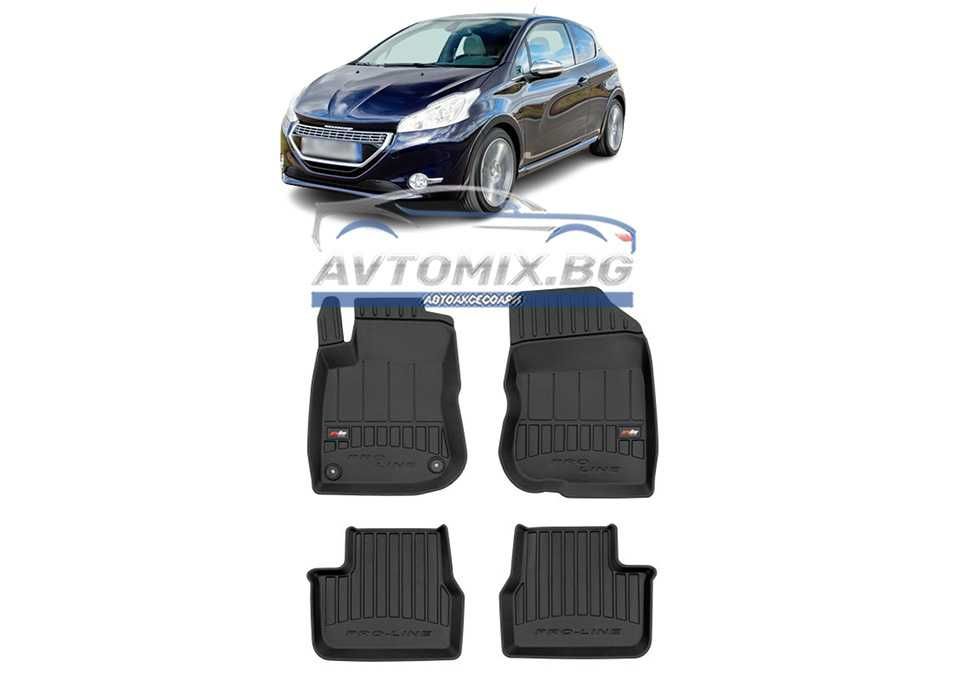 Гумени стелки зa Peugeot 208, 2012-2019 г., ProLine 3D