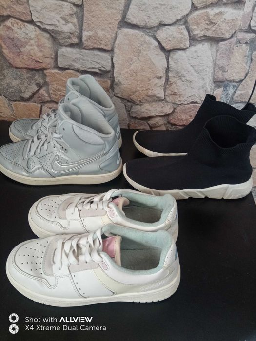Ghete Nike argintii